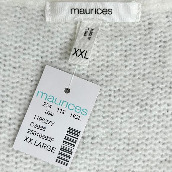 Maurices Gold Metallic Polka Dot Crewneck Knit Sweater NWT - Picture 9 of 10